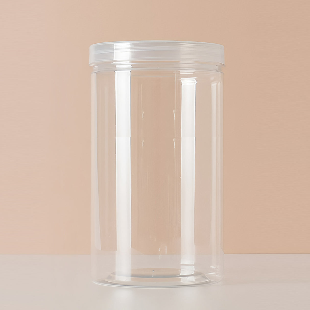 6 Pack 46oz Clear Plastic Jars Wide-mouth Storage Containers 4"x7"