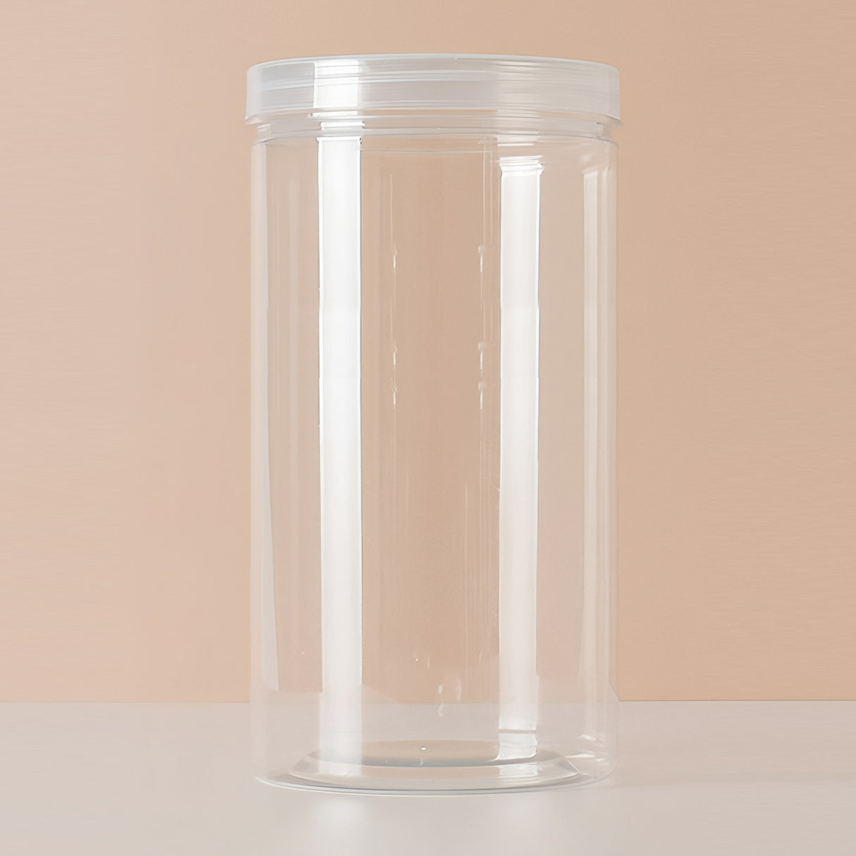 6 Pack 49oz Clear Plastic Jars Wide-mouth Storage Containers 4"x8"