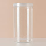 6 Pack 49oz Clear Plastic Jars Wide-mouth Storage Containers 4"x8"