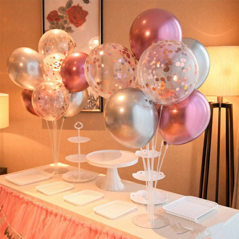 2 Pc Clear Table Top Balloon Stand Stick Kit - 27"