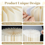 Set of 4 White Foldable Roman Paper Pillars for Parties 8” 16“ 24“ 32”