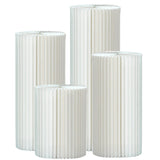 Set of 4 White Foldable Roman Paper Pillars for Parties 16“ 24“ 32” 40”