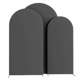 Dark Gray Polyester Wedding Arch Cover