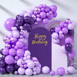 Dark Purple Polyester Wedding Arch Cover