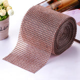 Diamond Rhinestone Ribbon Wrap Roll 5"x10 Yards Shiny Rose Gold