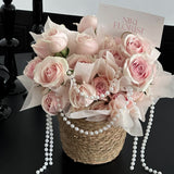 Faux Pearl Beads Vase Fillers 13 Yards Beige
