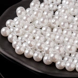 120 Pc Faux Pearl Craft Beads 20mm White with Holes