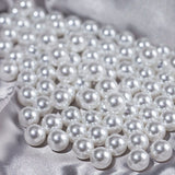 120 Pc Faux Pearl Craft Beads 20mm White with Holes