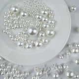 120 Pc Faux Pearl Craft Beads 20mm White with Holes