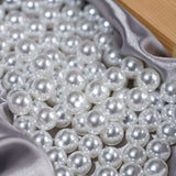 120 Pc Faux Pearl Craft Beads 20mm White with Holes
