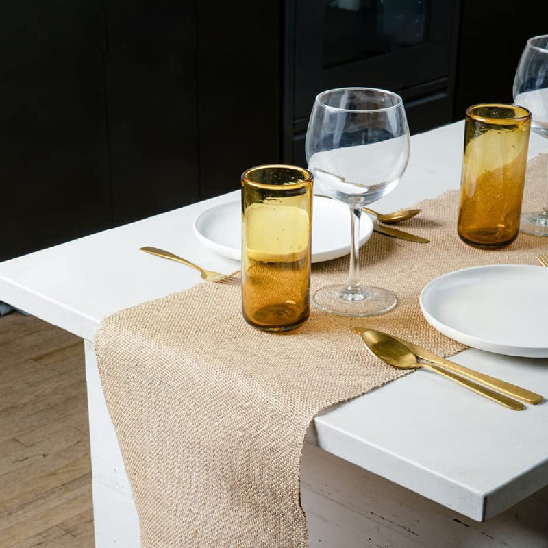 Linen Table Runner 12"x108" Light Gray