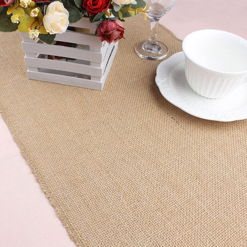 Linen Table Runner 12"x108" Light Gray