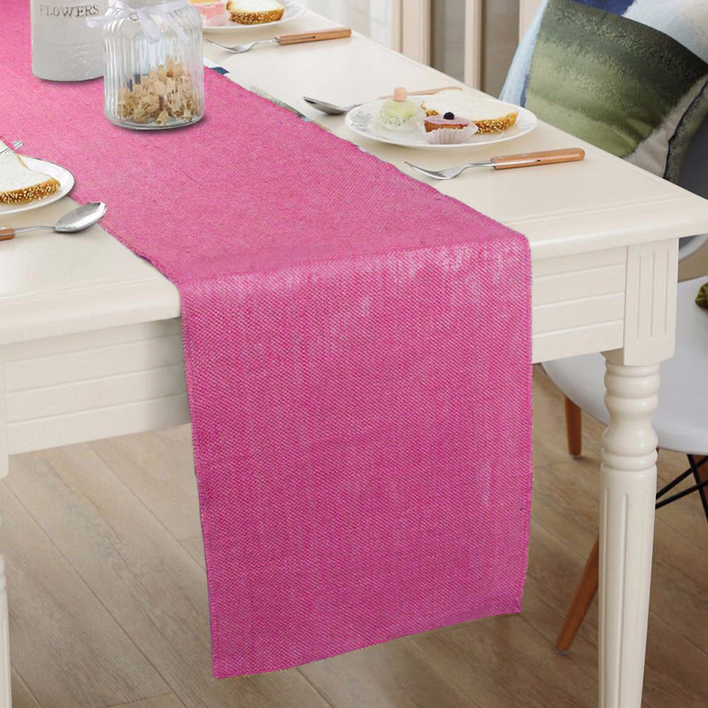 Linen Table Runner 12"x108" Rose Red