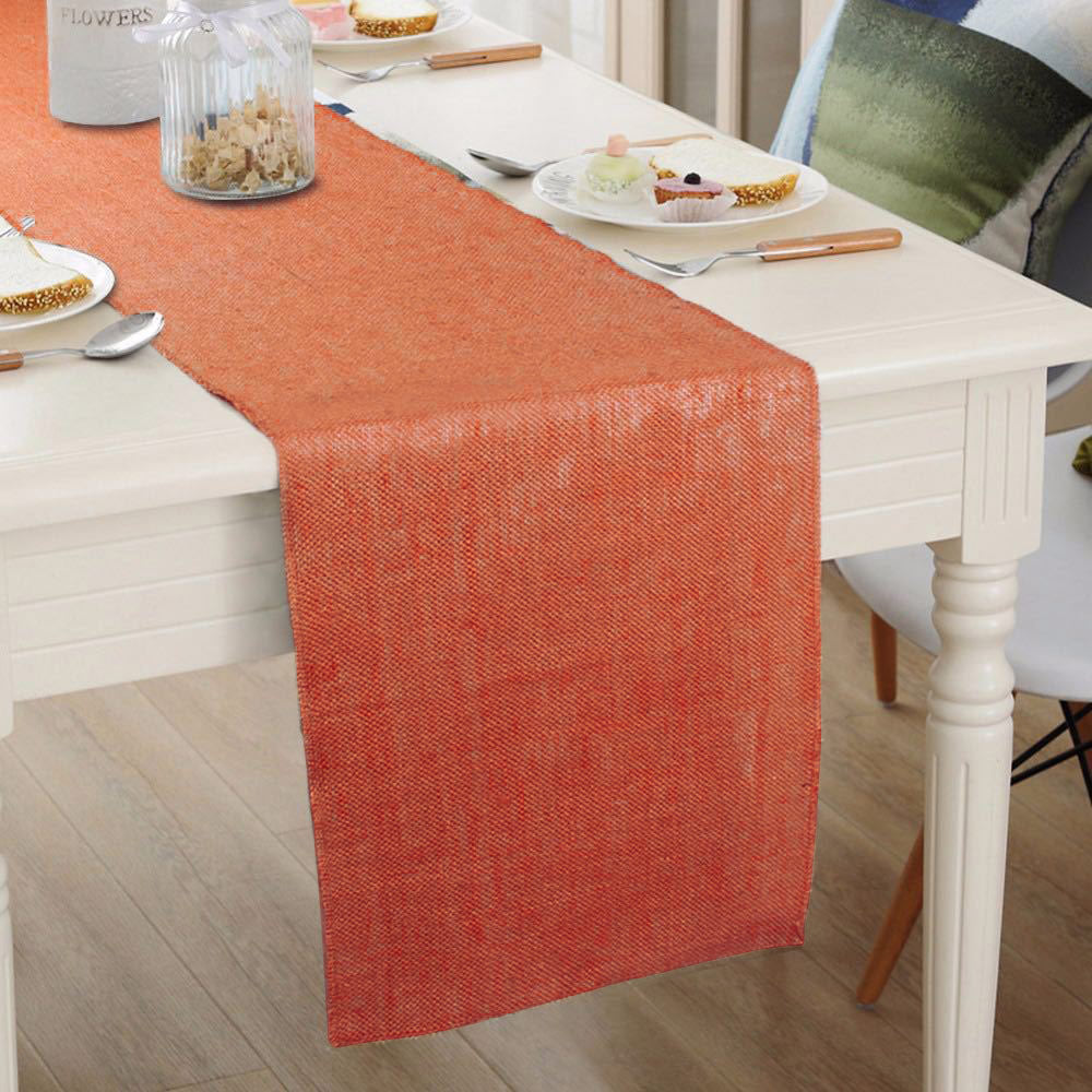 Linen Table Runner 12"x108" Orange