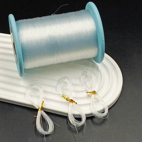 2 Rolls Fishing Line Clear Nylon Fish String Cord 0.5mm 546Yards