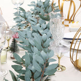 Frosted Real Touch Artificial Willow Leaf Garland, Flexible Vine 5ft