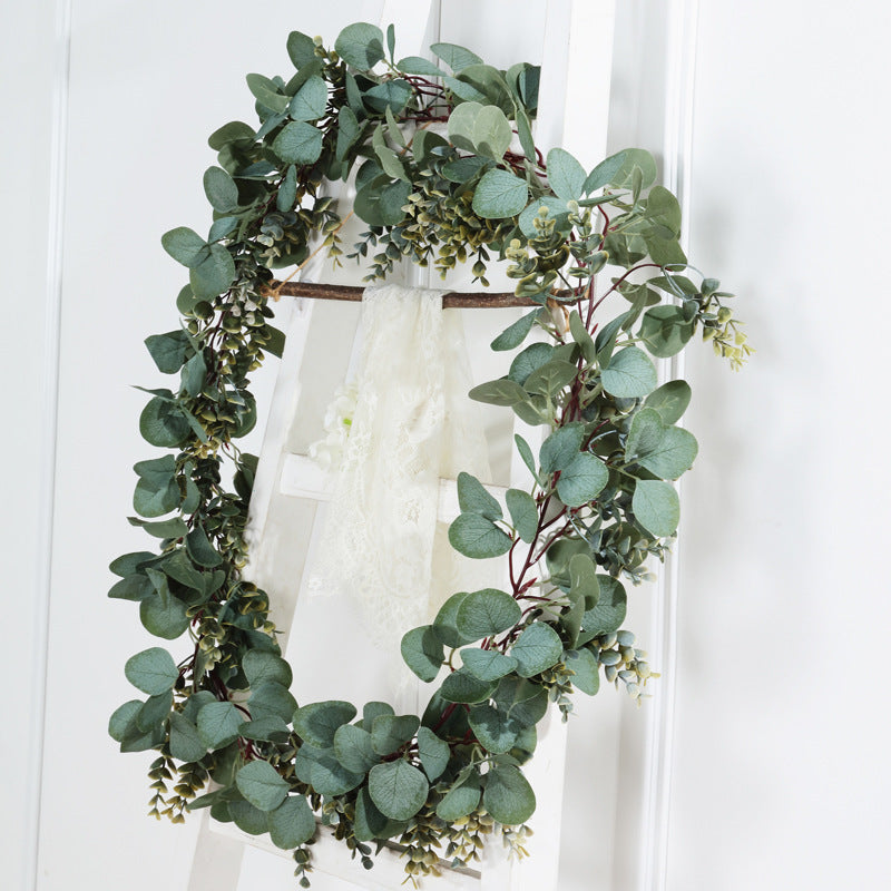 Real Touch Green Artificial Eucalyptus Boxwood Leaf Garland Vine 6.5ft