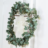 Real Touch Green Artificial Eucalyptus Boxwood Leaf Garland Vine 6.5ft