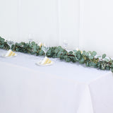 Real Touch Green Artificial Eucalyptus Boxwood Leaf Garland Vine 6.5ft
