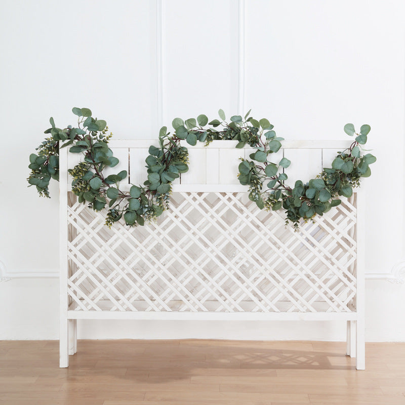 Real Touch Green Artificial Eucalyptus Boxwood Leaf Garland Vine 6.5ft
