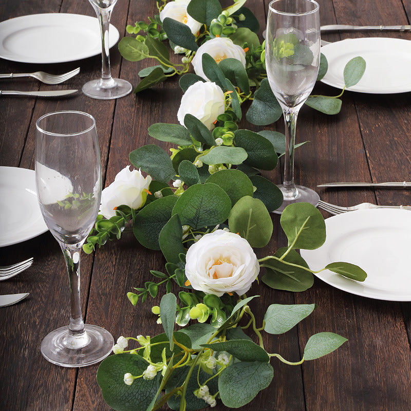 Artificial Eucalyptus Leaf Table Garland Floral Greenery Hanging Vines 5.5ft