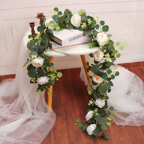 Artificial Eucalyptus Leaf Table Garland Floral Greenery Hanging Vines 5.5ft