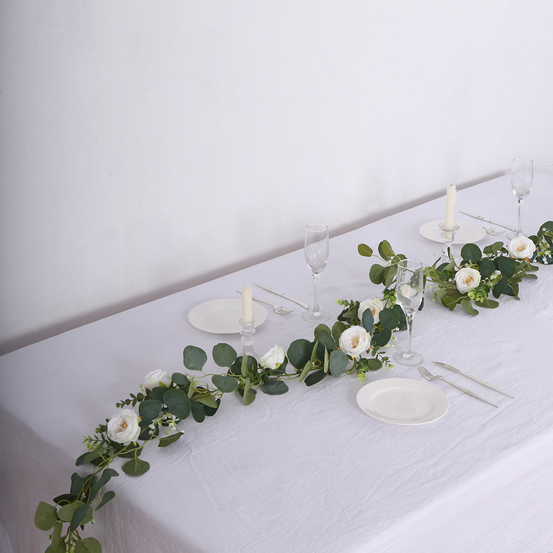 Artificial Eucalyptus Leaf Table Garland Floral Greenery Hanging Vines 5.5ft