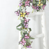 3 Pc Faux Butterfly Flowers Garland Artificial Garland Vines 6ft