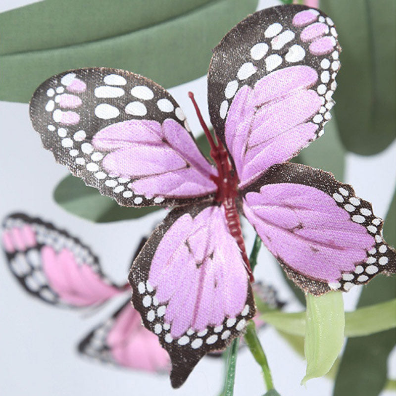 3 Pc Faux Butterfly Flowers Garland Artificial Garland Vines 6ft