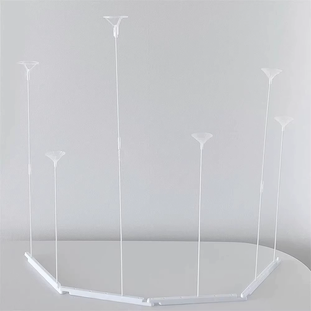 2 Sets Heart Foil Balloon Column Stand Kit Colorful