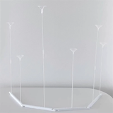 2 Sets Heart Foil Balloon Column Stand Kit Colorful