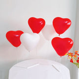 2 Sets Heart Latex Balloon Column Stand Kit Red White