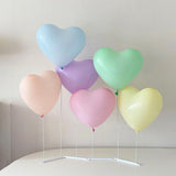 2 Sets Heart Latex Balloon Column Stand Kit Maca Color