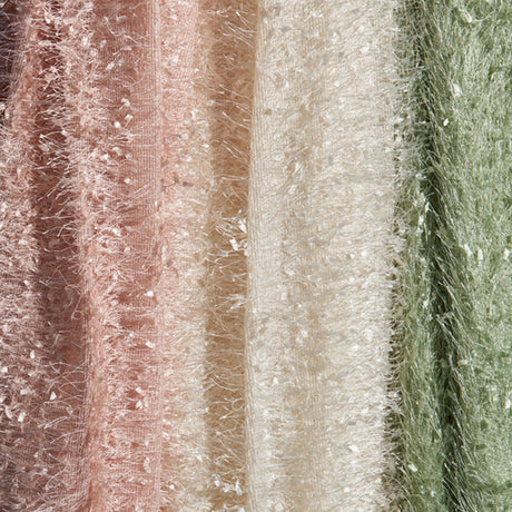 Fringe Shag Polyester Backdrop Drape Curtain 5ftx10ft White
