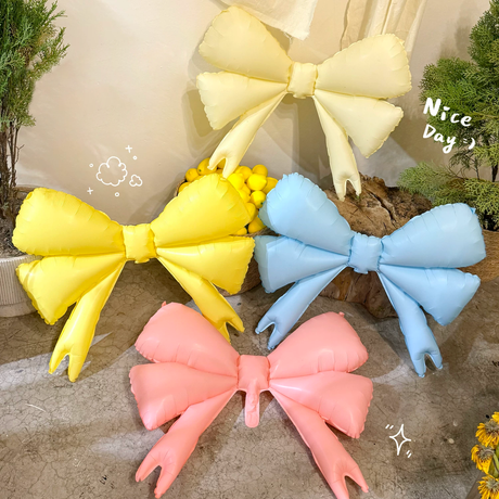 5 Pcs Giant Party Bow Balloons 30"x25" Multicolor