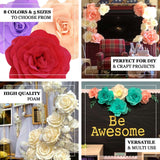 4 Packs Of Simulated Red Rose Wall Decoration 20"