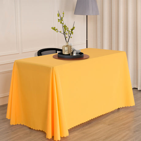 Polyester Rectangular Tablecloth 90"x156" Light Brown