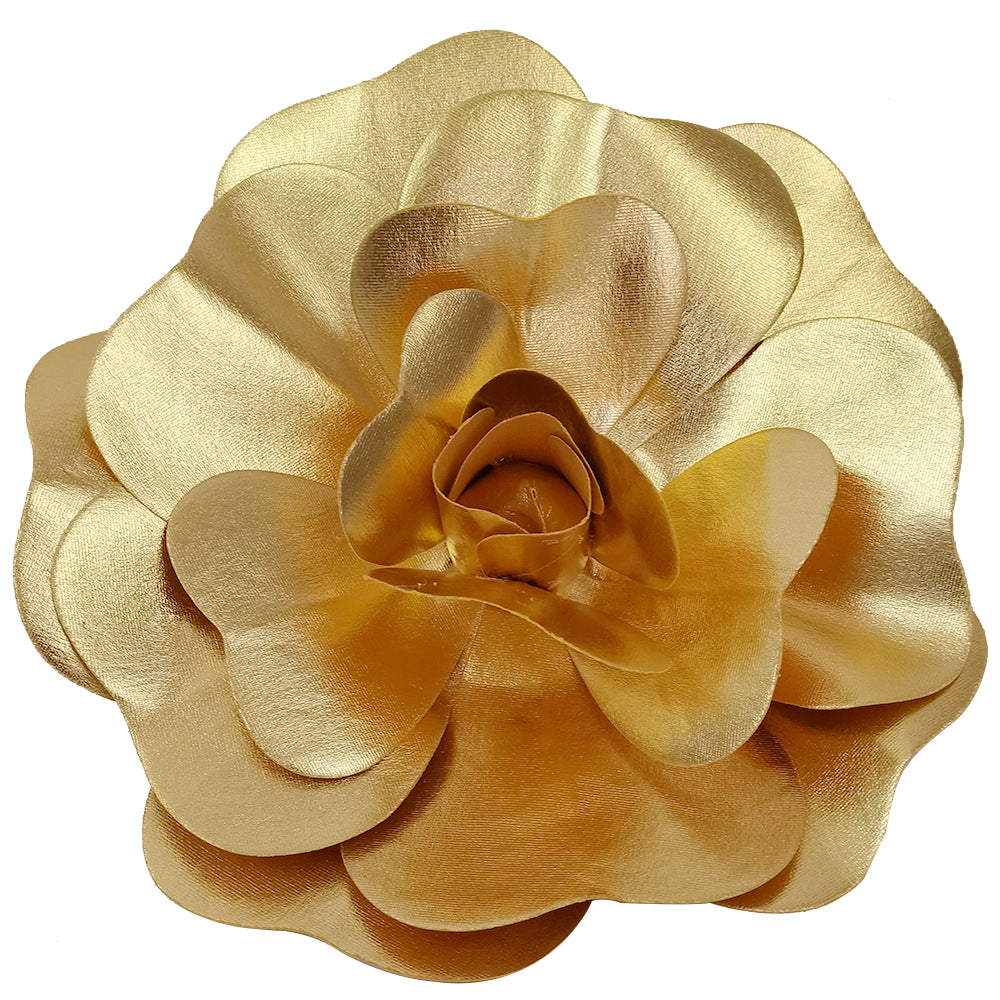 4 Packs Of Simulated Golden Rose Flower Wall Decoration 20"