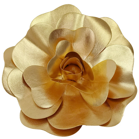 4 Packs Of Simulated Golden Rose Flower Wall Decoration 12"
