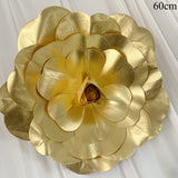 4 Packs Of Simulated Golden Rose Flower Wall Decoration 24"