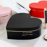 3 Pcs Heart Shaped Gift Boxes with Lids Black