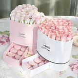 Luxury Heart Shaped Flower Boxes with Lids Double Layer Gift Paper Mache Boxes Pink