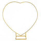 Heavy Duty Gold Metal Heart Shape Wedding Arch Photo Backdrop Stand 6.56ft
