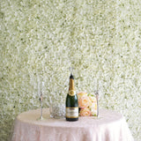 4 Pc Hydrangea Flower Wall Mat Backdrop 11 Sq ft Milky White