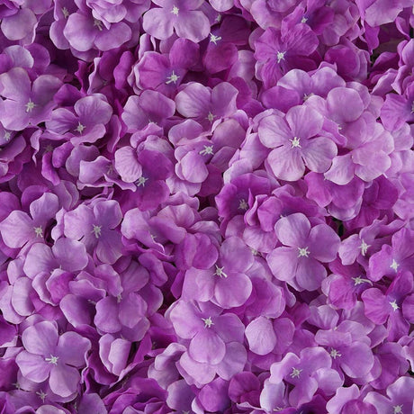4 Pc Hydrangea Flower Wall Mat Backdrop 11 Sq ft Purple