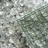 4 Pc Hydrangea Flower Wall Mat Backdrop 11 Sq ft Silver