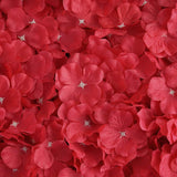 4 Pc Hydrangea Flower Wall Mat Backdrop 11 Sq ft Red