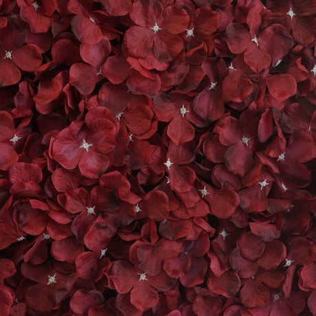 4 Pc Hydrangea Flower Wall Mat Backdrop 11 Sq ft Burgundy