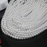 10 Pc Faux Mother of Pearls Beads Vase Fillers in 8mm White