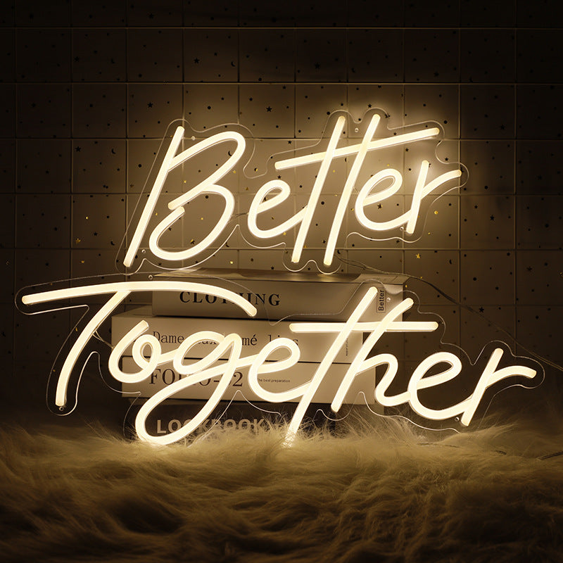 Better Together LED Neon Light Sign With Chain 32"